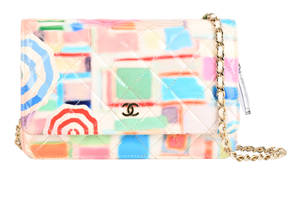 Umbrella Print WOC, &pound;1,600, Handbags, Blue/Green/Pearl/Pink/Red/White, Patent Leather, Front view